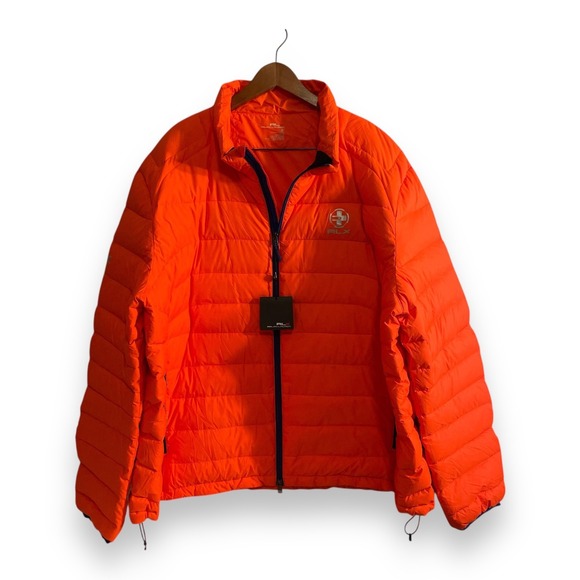 Ralph Lauren RLX Down Puffer Jacket Men's Size 4XB Orange Water Resistant NWT - Picture 1 of 7